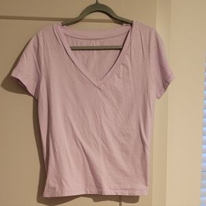 Women's short sleeve V Neck Tee